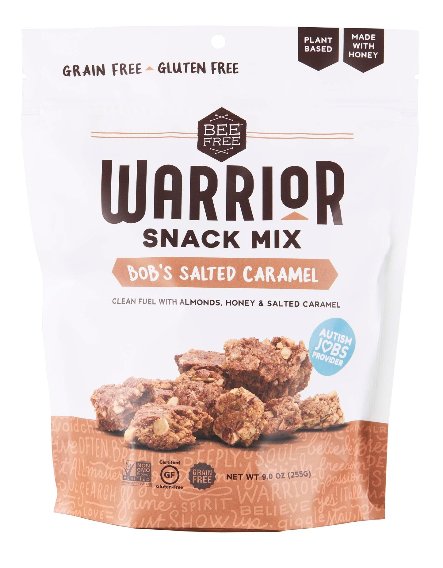 BeeFree Warrior Mix Gluten Free Granola Bites, Paleo, Low Carb, 9 Ounce Bag