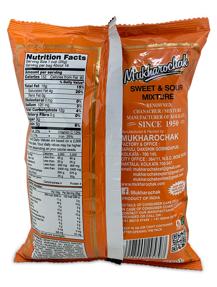 Mukharochak (Kolkata) Sweet And Sour Chanachur Bengali Snack Mix - 400 Gm