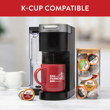 San Francisco Bay Compostable Coffee Pods - Variety Pack Flavored (40 Ct) K Cup Compatible Including Keurig 2.0, Hazelnut, Cinna