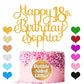 Personalized Happy Birthday Cake Toppers 18th Birthday Cake Topper Cake Decorations Custom Glitter Cake Toppers with Any Age & N