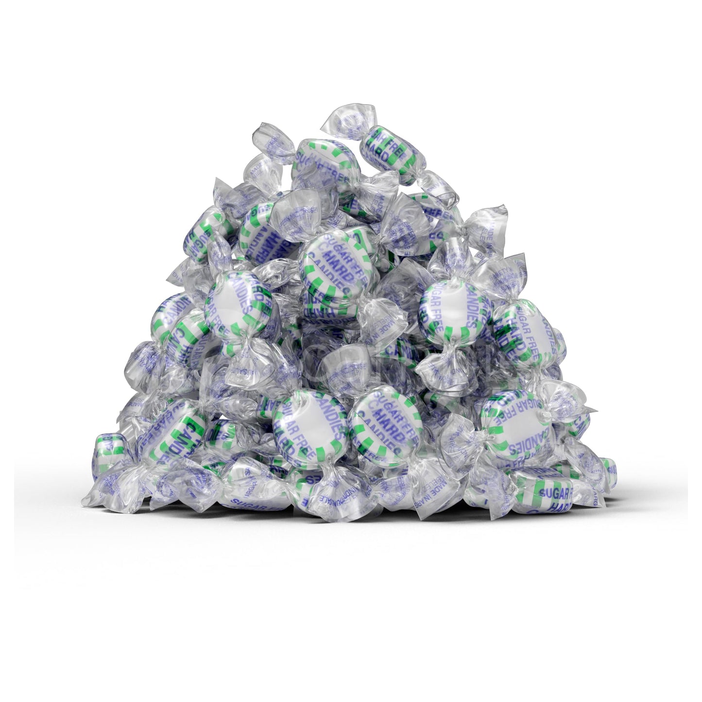Sugar Free Spearmint Starlights By Cambie, 1 Lb Of Spearmint Sugar Free Hard Candy, Individually Wrapped Mints, Deliciously Swee