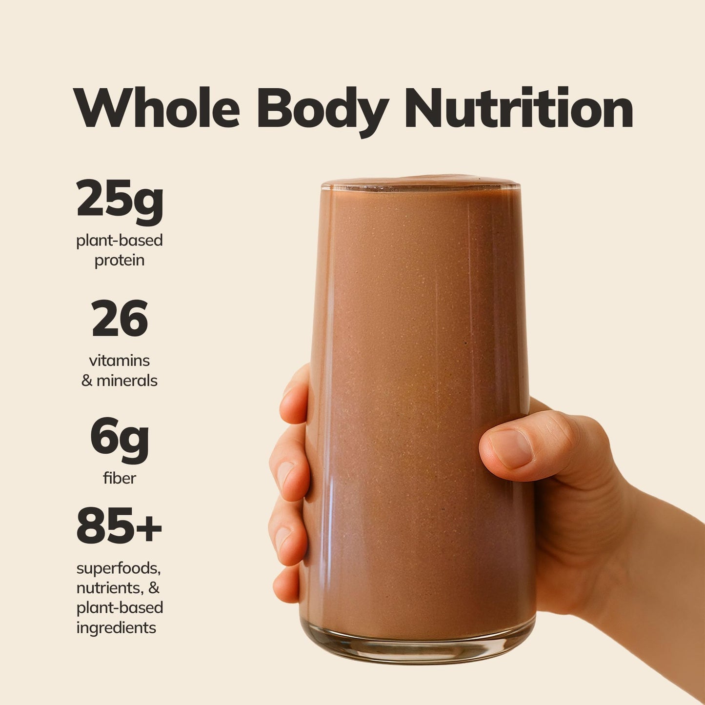 Ka’Chava Whole Body Meal Shake Chocolate - Vegan Protein Powder with 85+ Superfoods, 15 Servings, Gluten & Dairy Free, Model C3