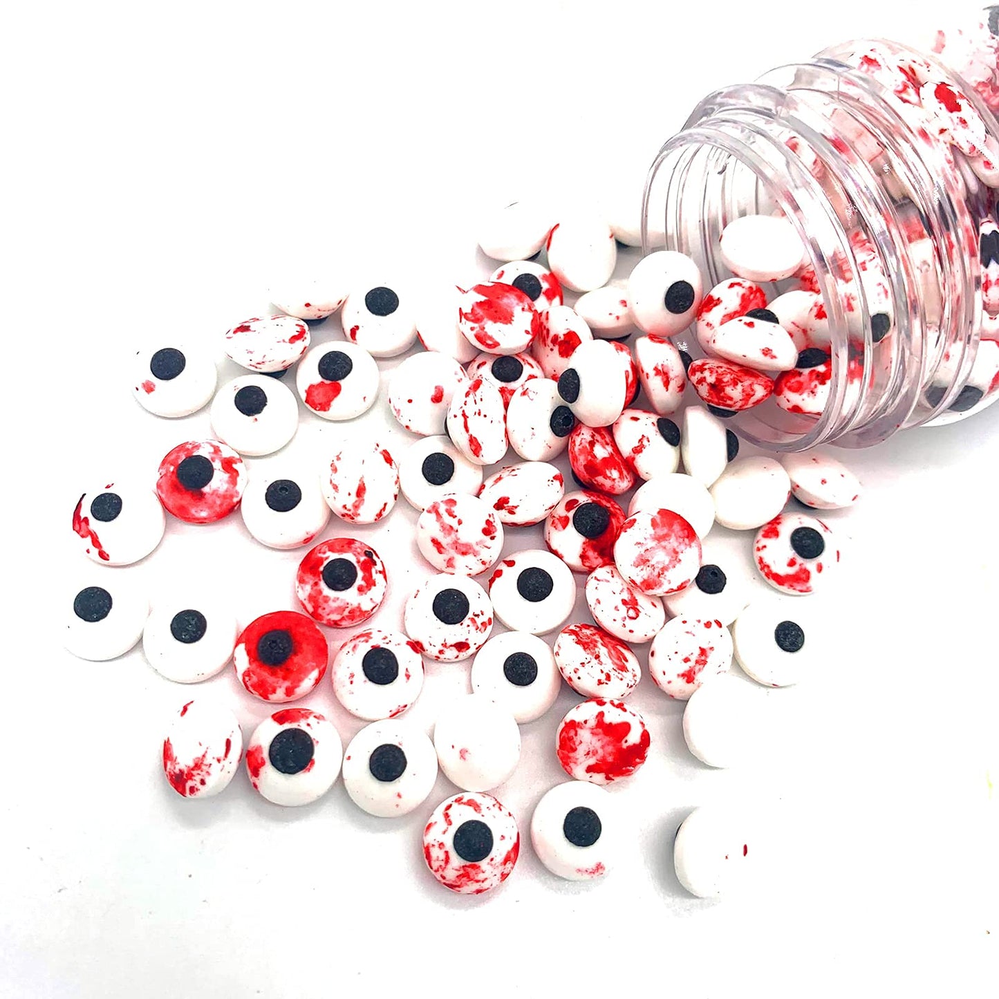 Weraru Small Candy Bloody Red Eyeballs Eye Ball Sweets Cake Cupcake Toppers Cookie Dessert Sprinkles Decorations For Christmas H