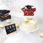 Gyufise 1Pcs Congrats 2025 Cake Topper Glitter Diploma Grad Cap Cake Pick Class Of 2025 Graduation Cake Decoration For 2025 Graduation Theme Party Decorations Supplies Red