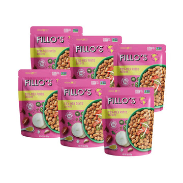 Fillo'S Tex Mex Pinto Beans - Ready To Eat Beans, Gluten-Free, Preservative-Free, Microwavable, Non-Gmo, Vegan Friendly, Plant P