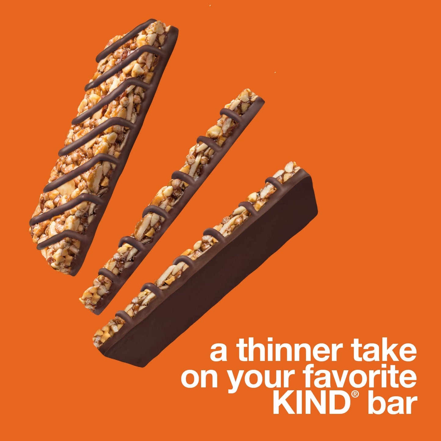 KIND Thins Snack Bar Variety Pack - Dark Chocolate Nuts & Sea Salt, Caramel Nuts & Sea Salt, Peanut Butter - 30 Count