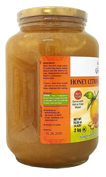 Balance Grow Honey Citron & Ginger Tea, 70.55oz (4lbs/2kg), Natural Herbal Tea, Pack of 1, Immune Support Beverage