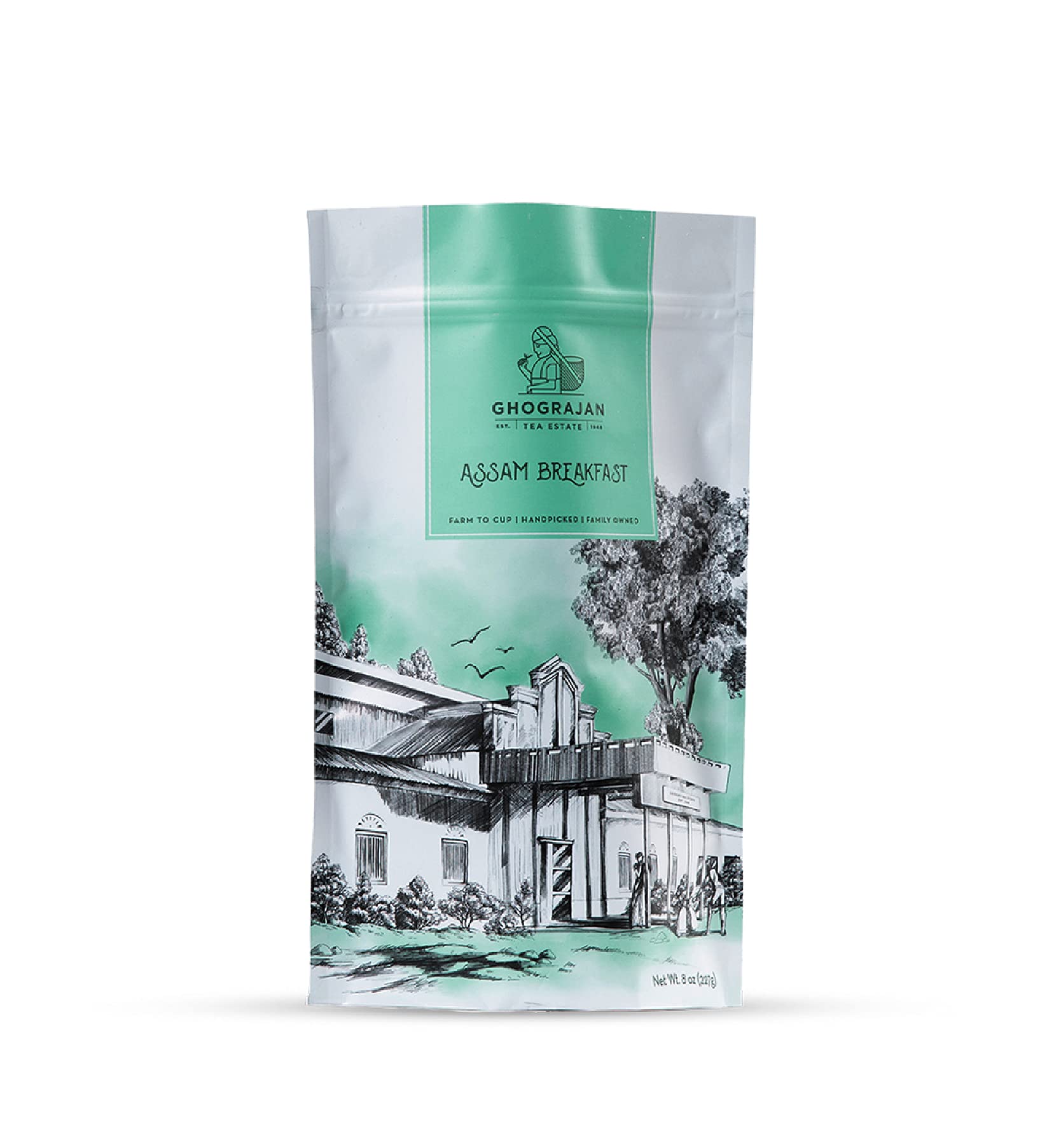 Ghograjan Tea Estate Assam Breakfast Loose Black Tea - High Caffeine, 1 Pound, Black Tea, Fresh Harvest for Morning Milk Tea or Chai