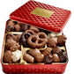 BONNIE AND POP Chocolate Gift Basket - Gourmet Snack Variety, Large, Brown & Gold