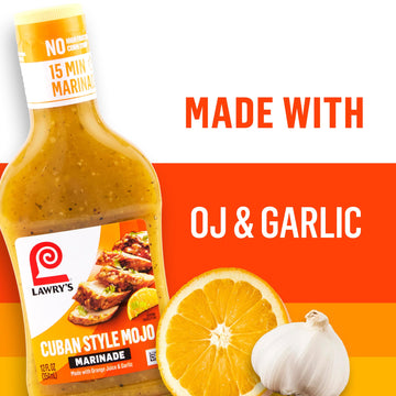 Lawry'S Marinade, Cuban Style Mojo, 15 Minute Marinade, No High Fructose Corn Syrup, Made With Orange Juice And Garlic, Great Wi