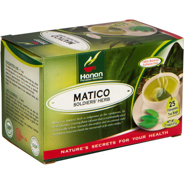 Matico Tea (Soldier'S Herb) - 25 Tea Bags Of All Natural Matico Herb Leaves - Herbal Tea From Peru (Piper Aduncum Aka Spiked Pep