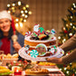 Gersoniel 150 Pieces Edible Christmas Cake Decorations Cupcake Topper Edible Christmas Wafer Stand Up Discs Birthday Cake Cupcak