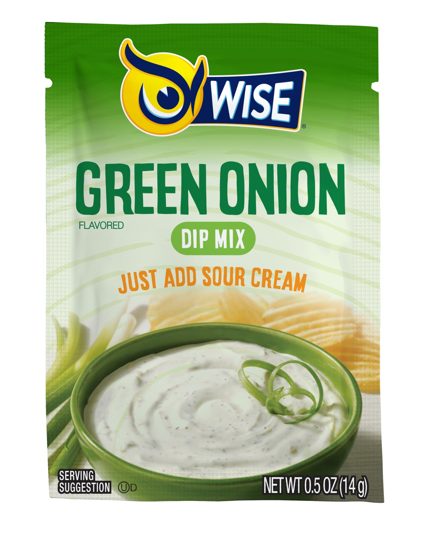 Wise Green Onion Dry Dip, 0.5 Ounces, 12 Packets, Model 27078