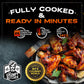 Grumpy Butcher Fully Cooked Jumbo Chicken Wings, 5 Lb - Seasoned Air Fryer Ready Chicken Wings Family Pack - Golden Crispy Froze