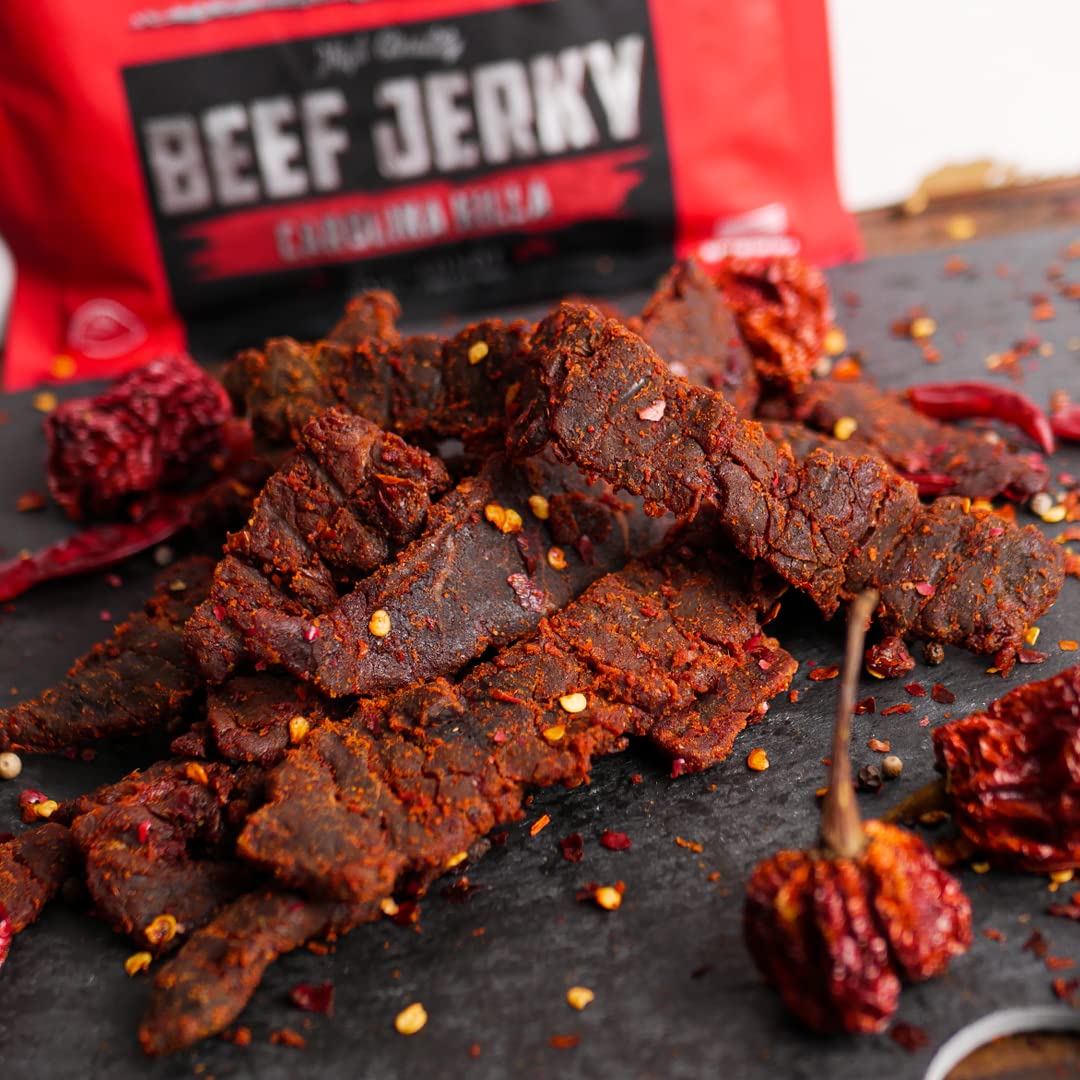 Carolina Killa Super Spicy Beef Jerky | Tender, Flavorful, Easy To Chew Premium Jerky With 27G Protein Per Bag, Spicy Snacks, Ho