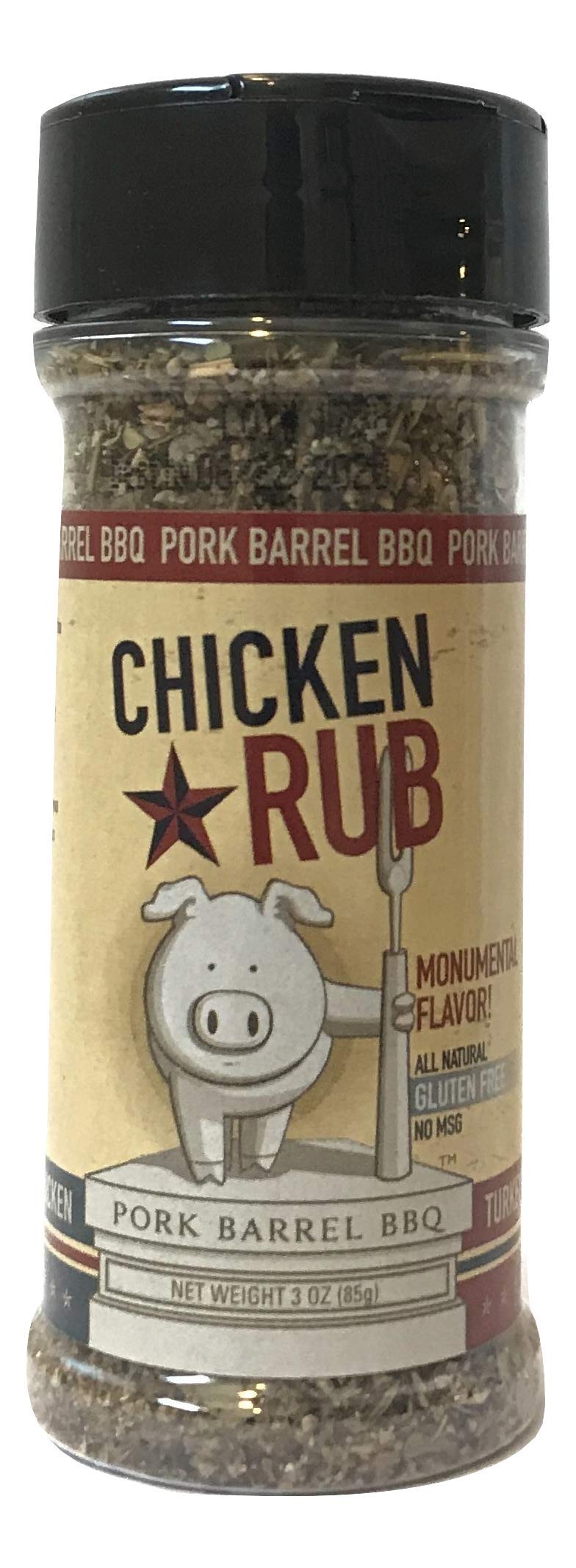 Pork Barrel BBQ Seasoning & Rub Variety Pack – Gluten-Free, Zero Calorie – 3 Piece Assortment