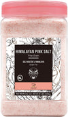 Soeos Himalayan Pink Salt, Fine Grain, 80oz (5 Pound), Non-GMO Himalayan Salt, Kosher Salt, Pink Himalayan Sea Salt Fine