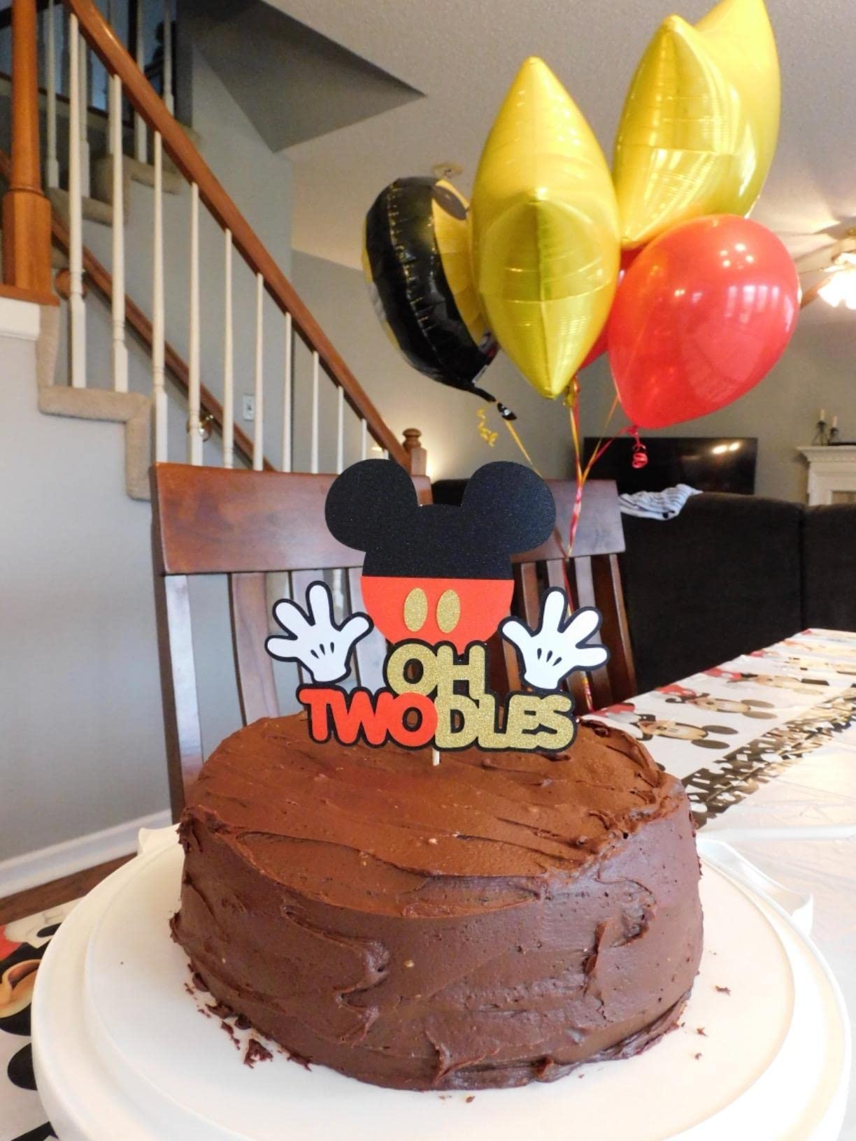 Oh Twodles Mickey Cake Topper Mouse 2Nd Birthday Party Supplies Cake Decorations Boys Second Birthday Theme