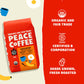 Peace Coffee Birchwood Breakfast Blend | 20 Oz Whole Bean Medium Roast | Organic Fair Trade | Smooth, Mild Flavor | Shade Grown, Fresh Roasted