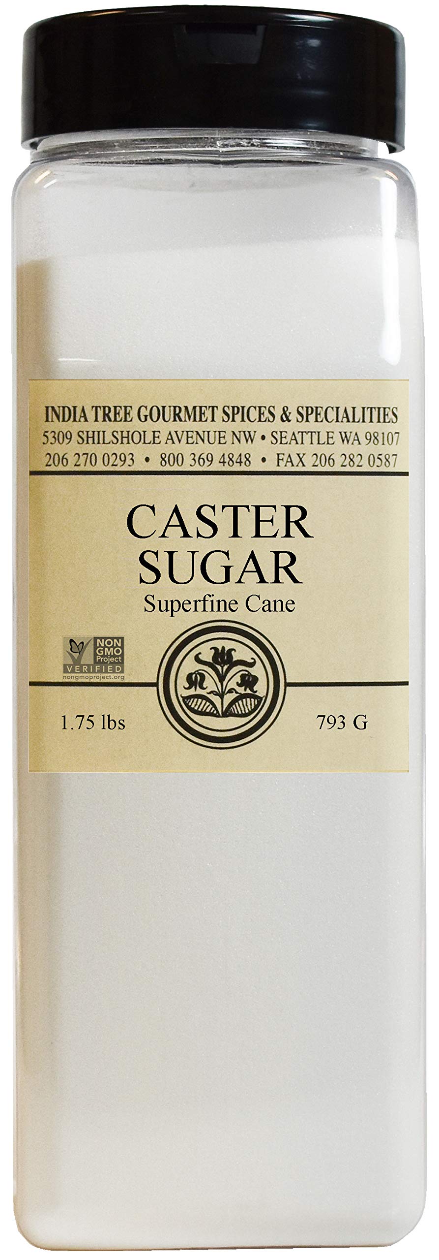 India Tree Superfine Caster Sugar, 1.75 lb, White, Pack of 6, Model ZY-ghm-20201103-56
