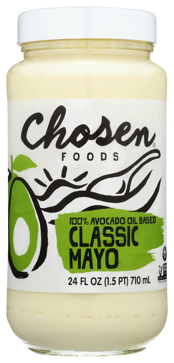Chosen Foods 100% Avocado Oil Mayo, Gluten Free & Non-GMO, 24 Oz (Pack of 6)