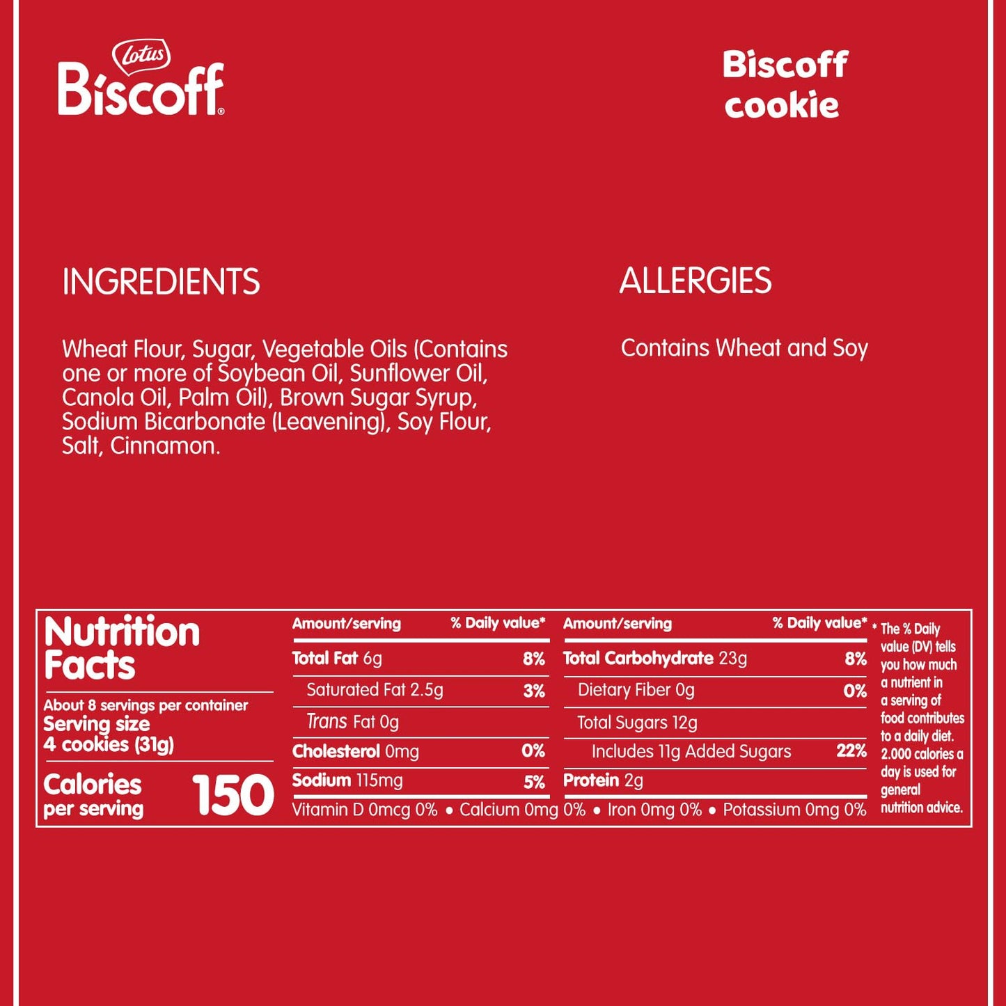 Lotus Biscoff Cookies, Caramelized Biscuit Cookies, 16 Cookies (Pack of 10), Non GMO + Vegan, 4.4 Ounce (Pack of 10), Snack Pack