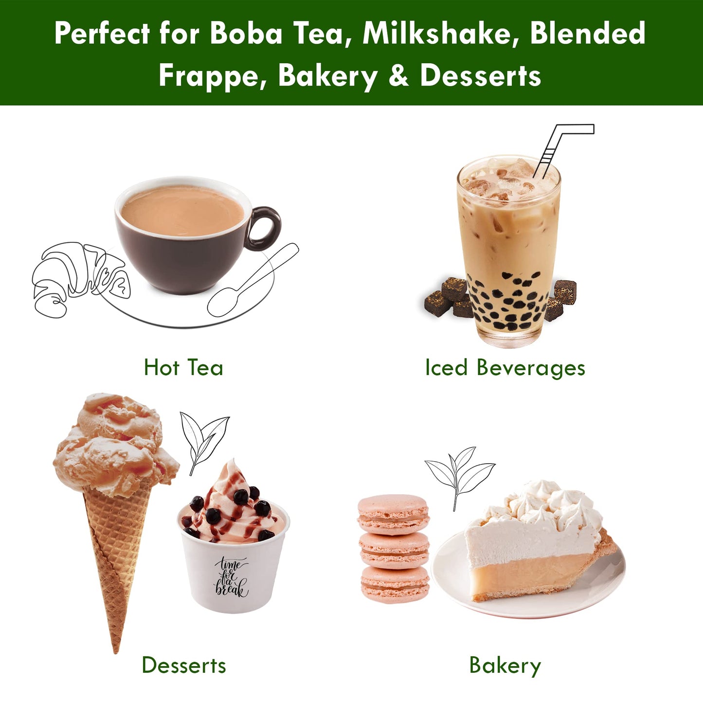 Okinawa Brown Sugar Bubble Milk Tea Instant 3In1 Powder Mix - 1Kg (33 Drinks) | For Boba Tea, Milkshake, Blended Frappe And Bake
