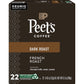 Peets Coffee French Roast, Dark Roast, 22 Count Single Serve K-Cup Coffee Pods for Keurig Coffee Maker