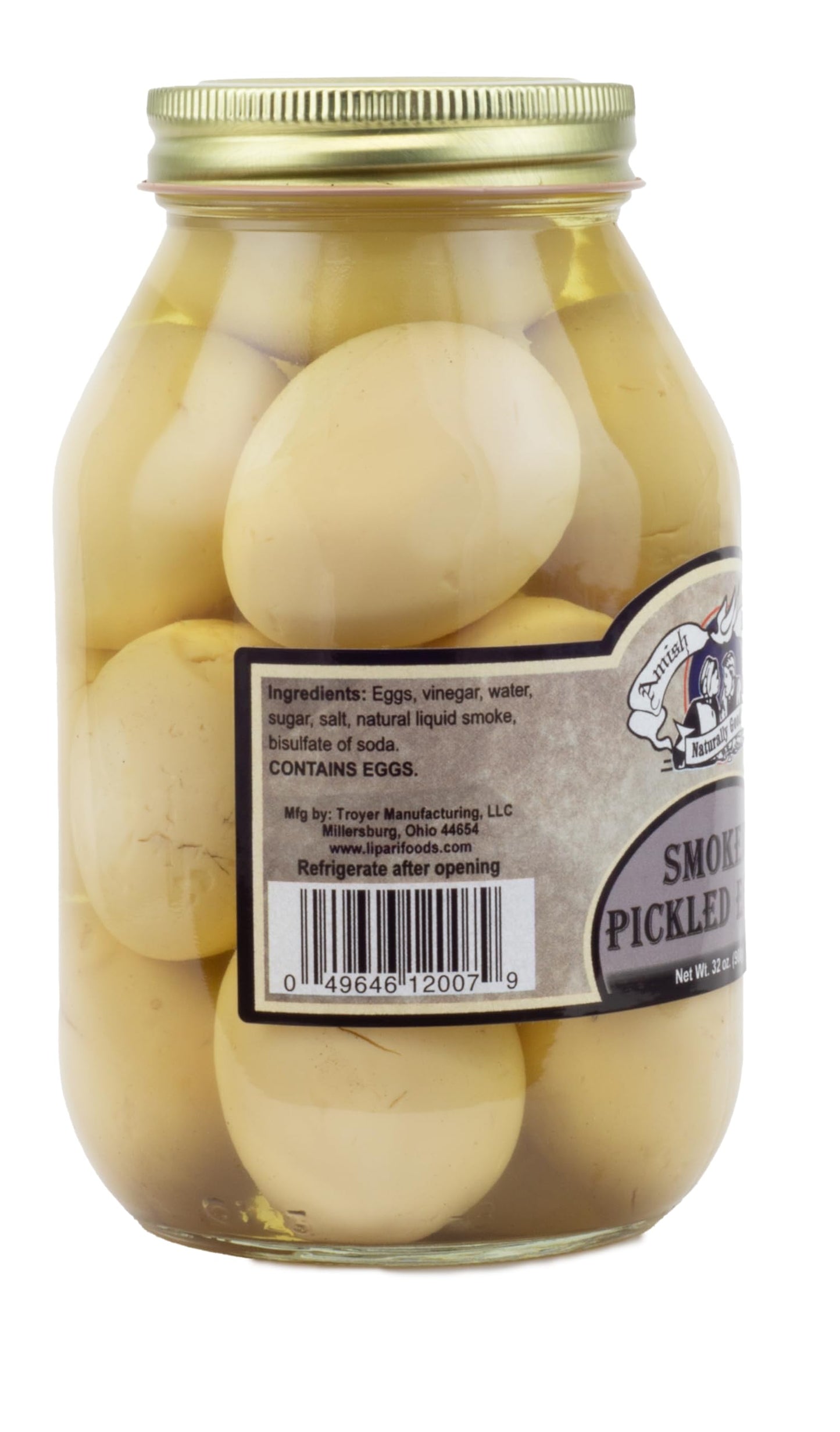 Amish Wedding Smoked Pickled Eggs, 32 Oz, Ready to Eat, USA Made, 2 Pound Pack