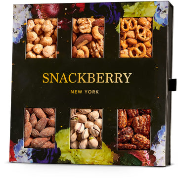 Snackberry Holiday Mixed Nuts Gift Basket - Elegant Drawer Box, Kosher Snack Gift for Men & Women, Perfect for Mothers Day & Birthdays