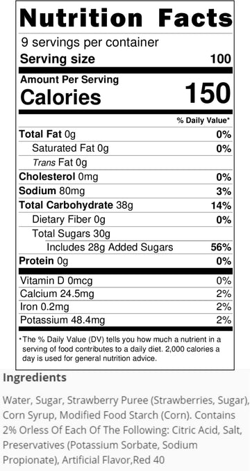 By The Cup Strawberry Pie & Pastry Filling, 2 Pound Tube