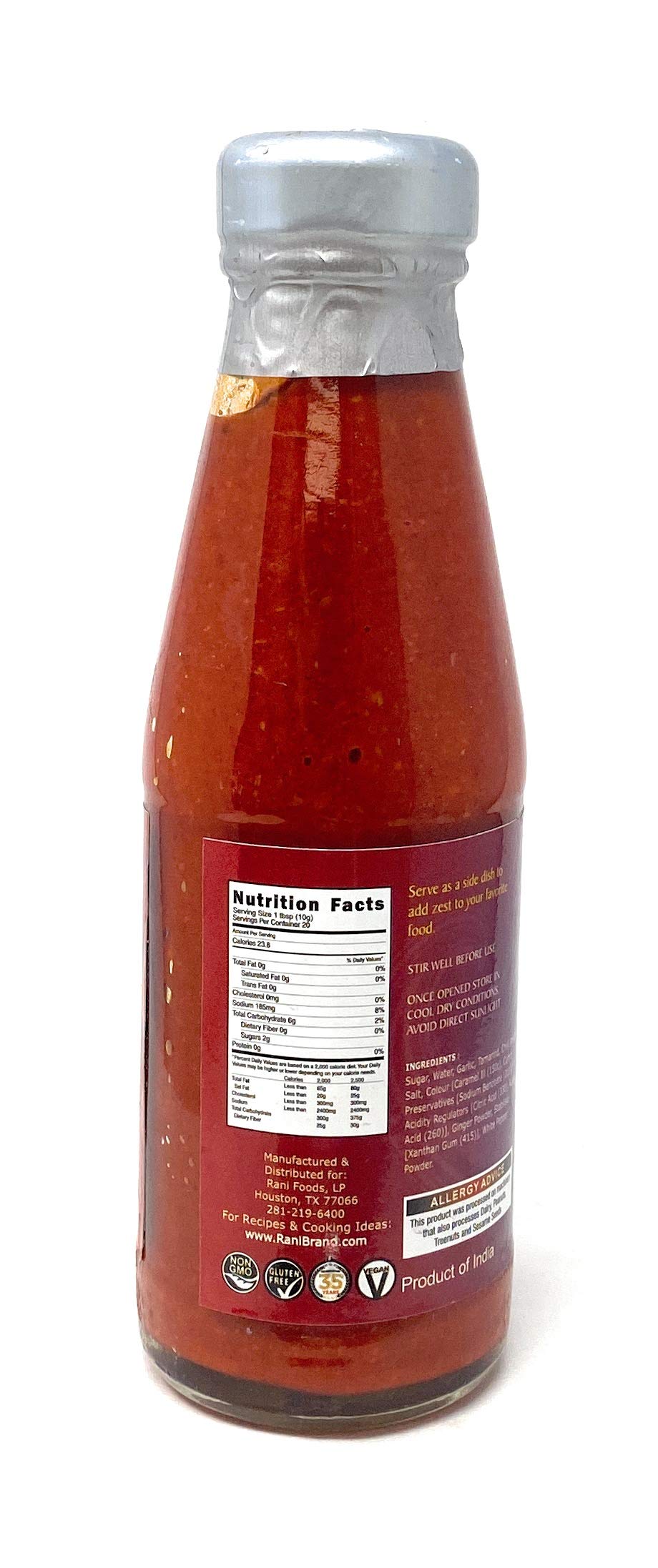 Rani Garlic Chutney 7Oz (200G) Glass Jar, Vegan, Perfect For Dipping, Savory Dishes & French Fries! ~ Gluten Free | Non-Gmo | No