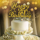 RokAPary Gold Glitter 25th Birthday Cake Topper, Premium Acrylic, Sturdy Double-Sided, Model RCT217