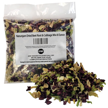 Naturejam Dried Beet Root & Cabbage Mix-8 Ounce Bag-To Make Side Steamed Vegetables or Soups-Dehydrated 2 Ingredients Only