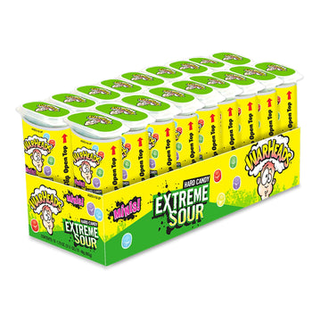 Warheads - Extreme Sour Hard Candy Minis - Sour Apple, Black Cherry, Blue Raspberry, Lemon & Watermelon Flavors - 1.75 Oz. Conta