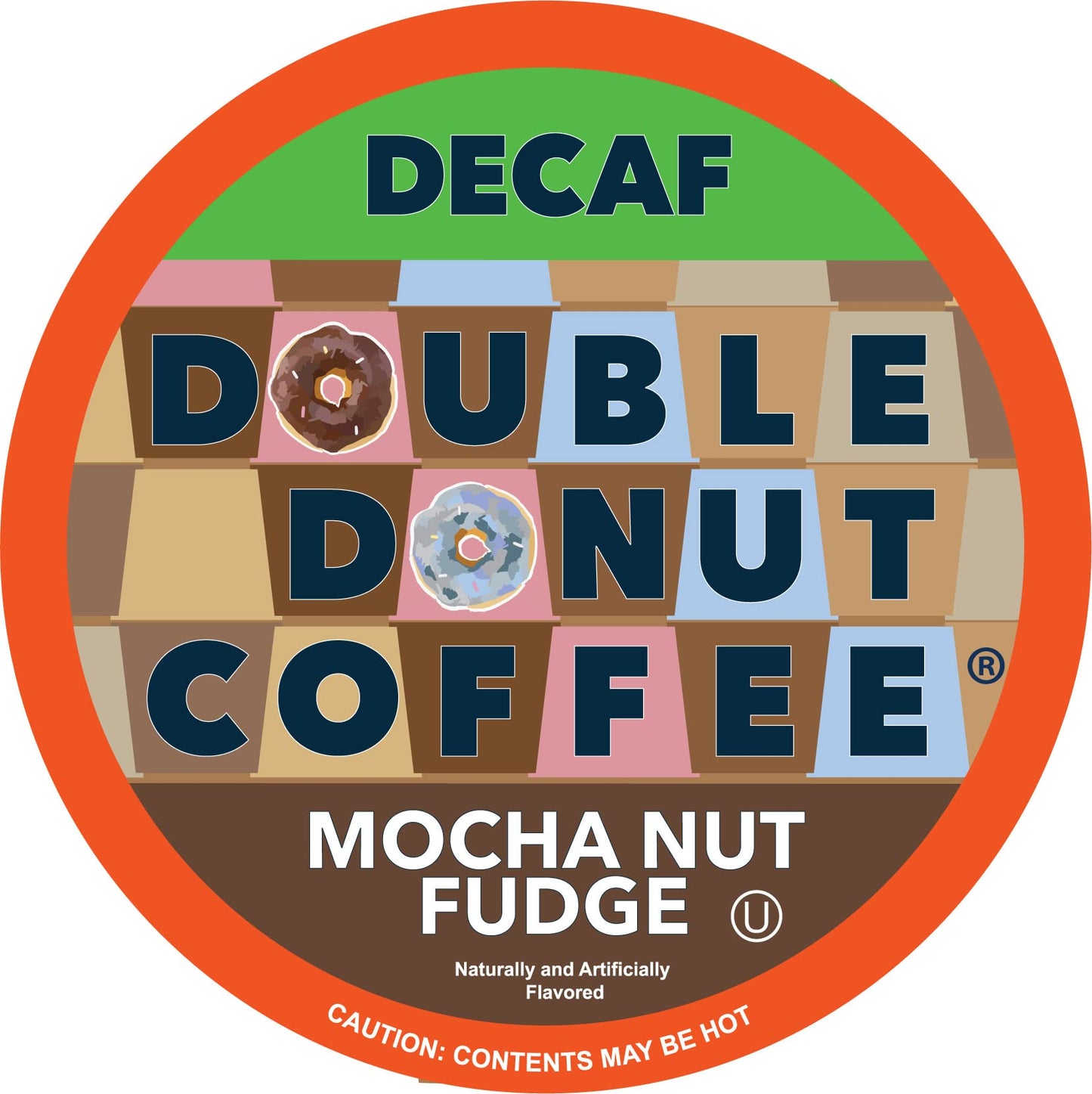 Double Donut Mocha Nut Fudge Decaf Coffee Pods for Keurig, 96 Count, Medium Roast Flavored Coffee, 96 Capsules