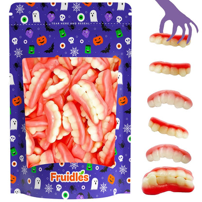 Fruidles Gummi Teeth Candy, Delicious Fruit Flavors Gummies (1 Pound)