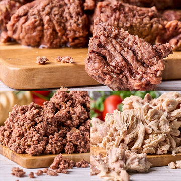 Survival Fresh Mixed Canned Meat - All Natural Canned Meat 2 Beef, 2 Chicken, 2 Ground Beef - Emergency Survival Meal 14.5Oz Sma