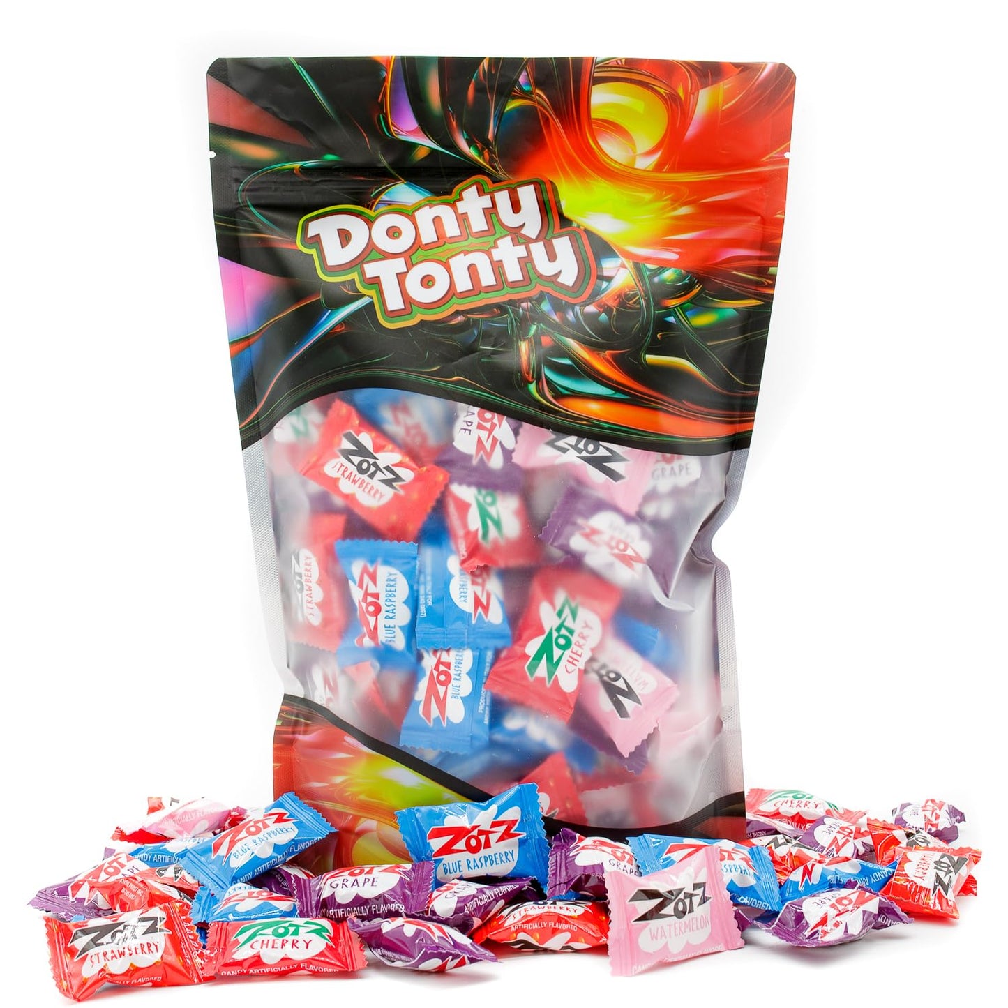 Zotz Fizzy Candy 4 Lb - Bulk Bag, Assorted Fruit Flavors, Fizzing Candies, Individually Wrapped