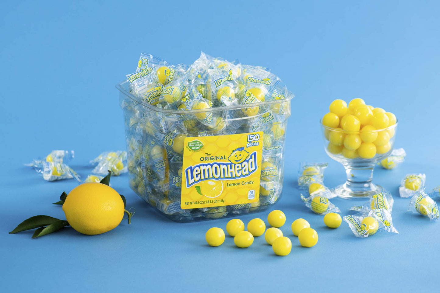 Lemonhead Hard Lemon Candy, Individually Wrapped Candy (150 Count)
