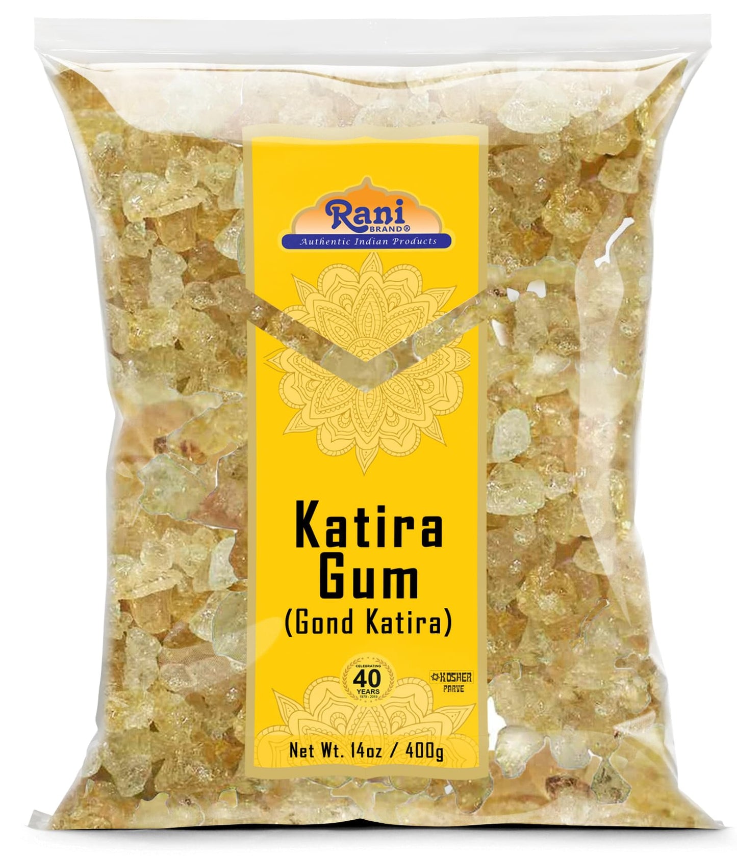 Rani Edible Gum Whole (Goonder Tragacanth Gum) 14oz - All Natural, Vegan, Gluten Friendly, NON-GMO, Indian Origin