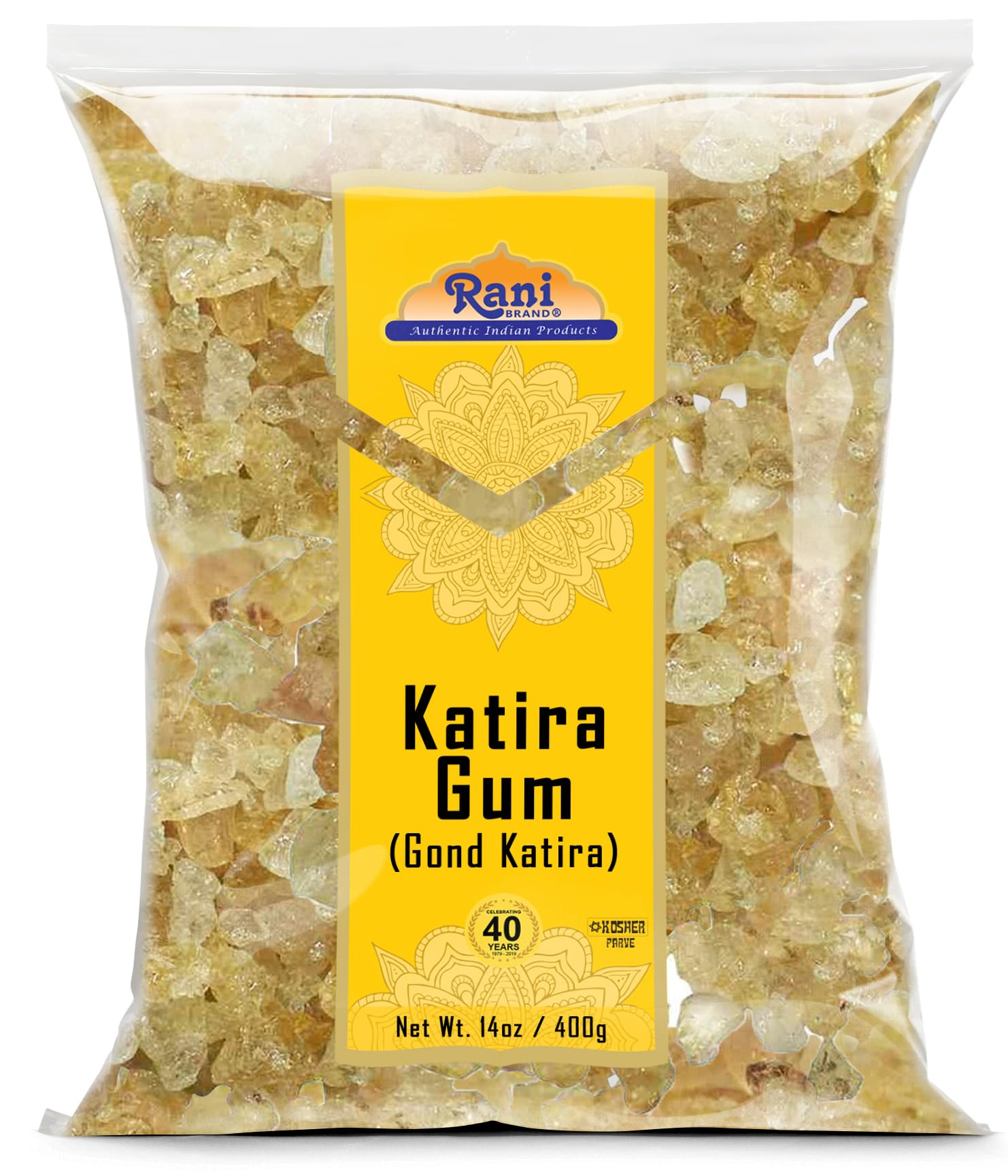 Rani Edible Gum Whole (Goonder Tragacanth Gum) 14oz - All Natural, Vegan, Gluten Friendly, NON-GMO, Indian Origin