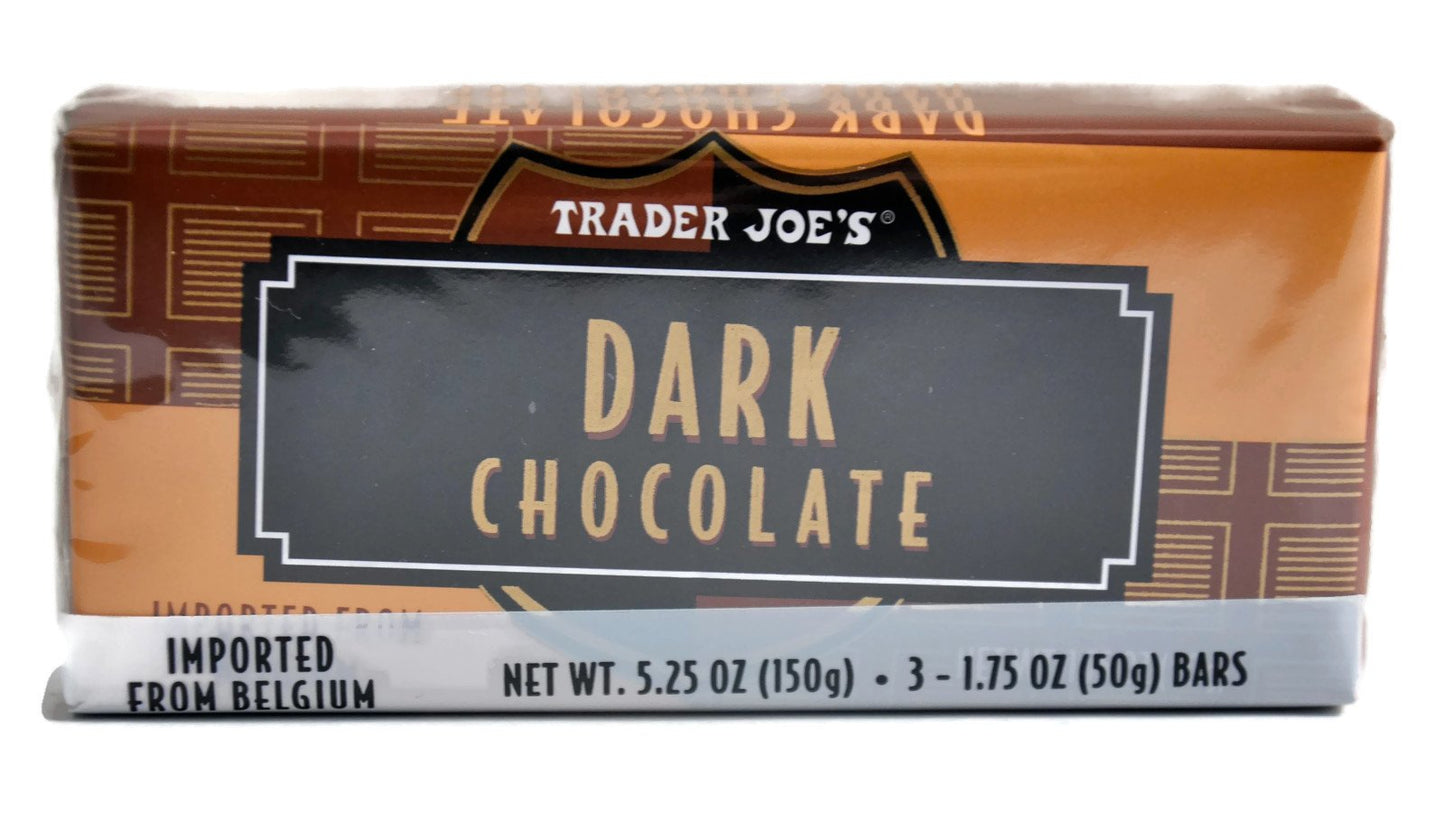 Trader Joe'S Belgian Dark Chocolate Bars, 1.75 Oz (2 Packs Of 3)