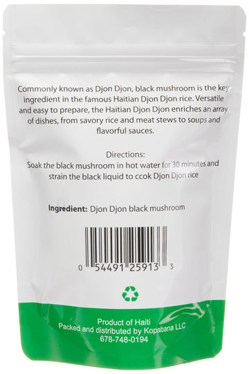 Kopabana Haitian Mushroom | Djon-Djon For Rice Cooking | 2Oz