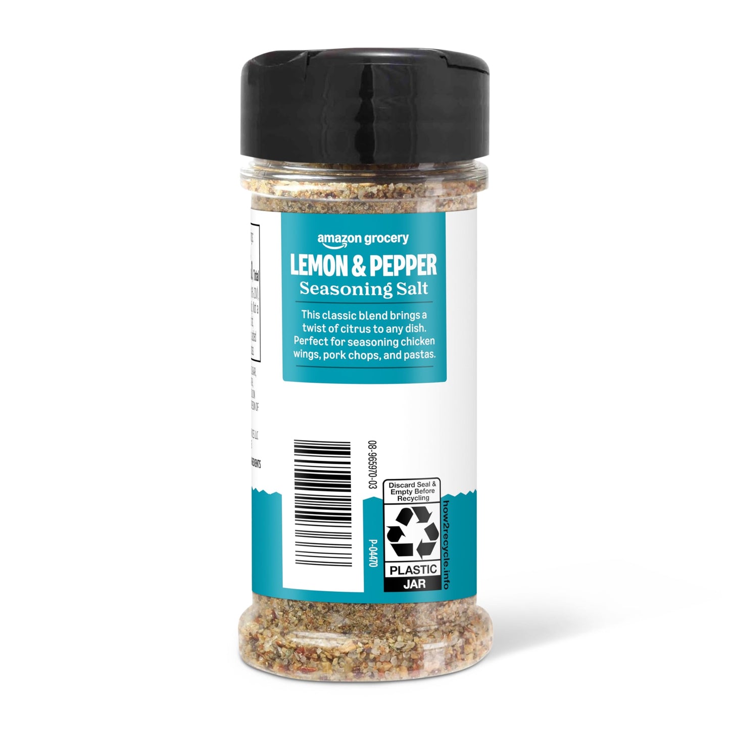 Happy Belly Lemon Pepper Seasoning Salt, 4.5 Ounce, Pack of 1