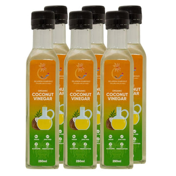 Islands Harvest Organic Coconut Vinegar Pack of 6 - Vegan, Kosher, Halal, Non-GMO, USDA Organic Natural Coconut Vinegar - Rich &