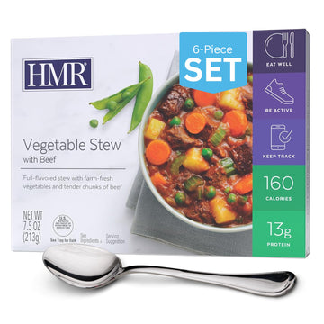 HMR Vegetable Stew with Beef Entr  e | Pre-packaged Lunch or Dinner to Support Weight Loss | Ready to Eat | 13g of Protein | Low
