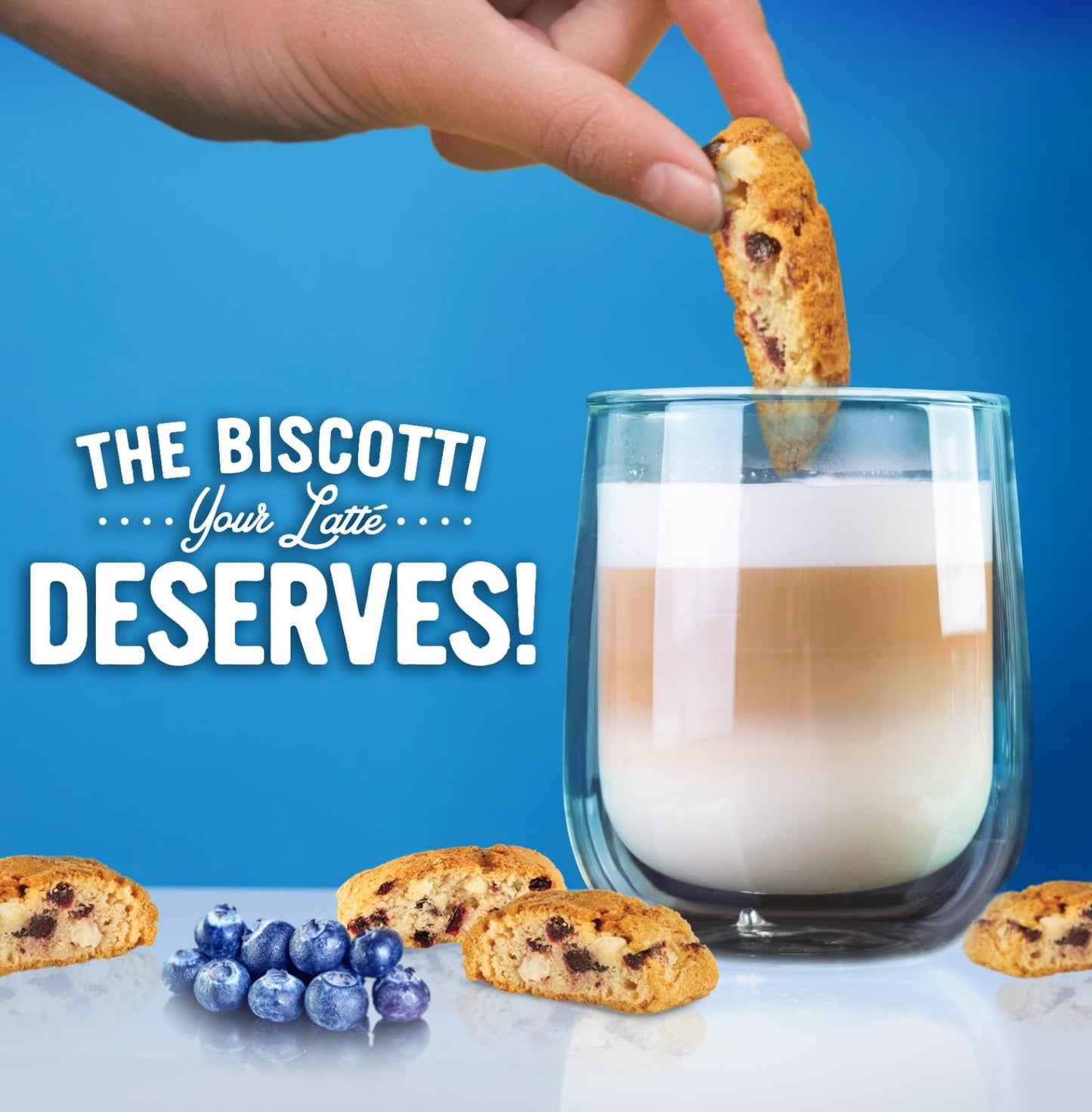 COOPER STREET Twice-Baked Blueberry Lemon Biscotti Cookies – 16 oz Pack of 2, Dairy Free, Peanut Free, Soy Free, Kosher