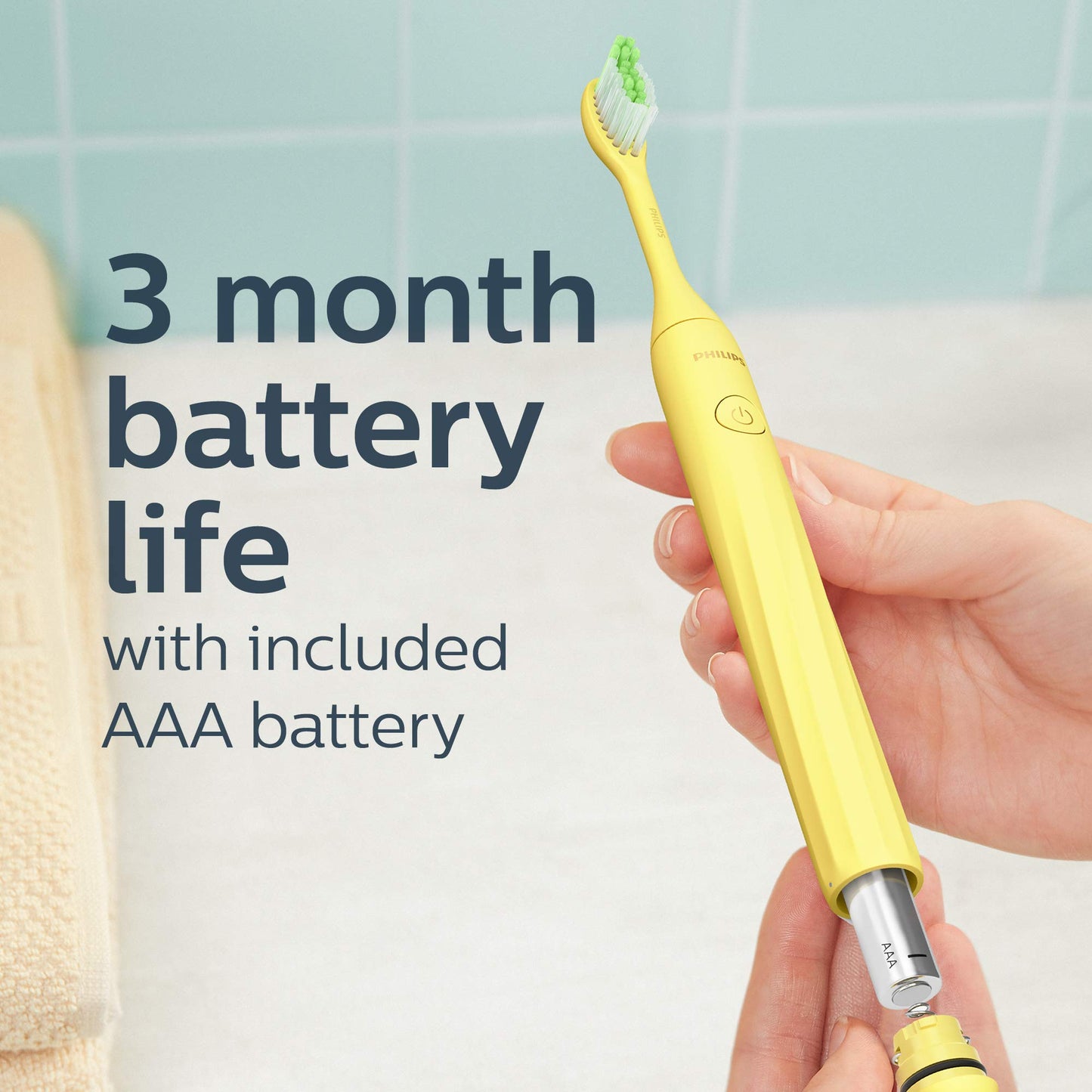 Philips One By Sonicare Battery Toothbrush, Mango Yellow, Hy1100/02