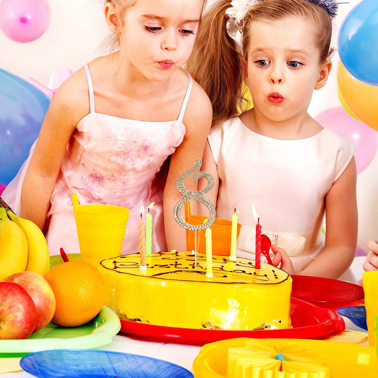 Large Number 6 Birthday Cake Topper, Gold Bling Rhinestone Happy 6Th Birthday Cake Topper, No 1 10 16 18 21 30 40 50 60 70 80 Ca